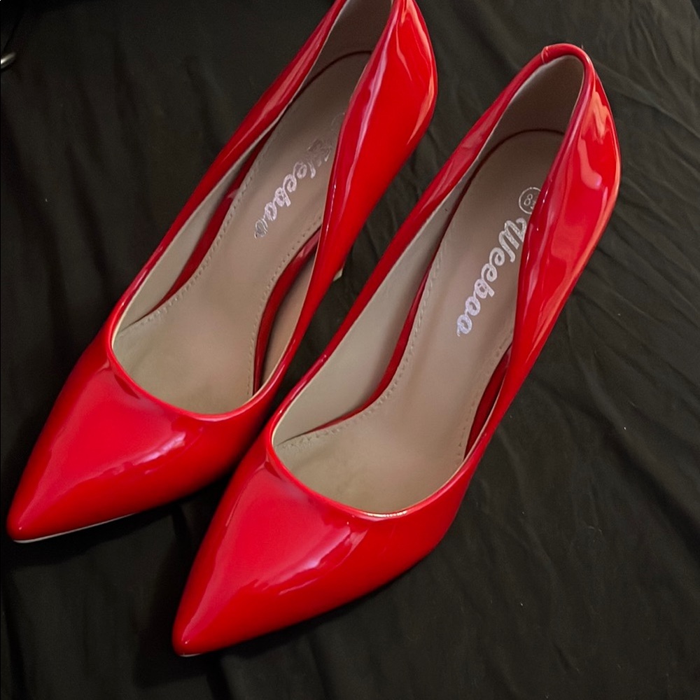 Elegant Red Heels by Allegra